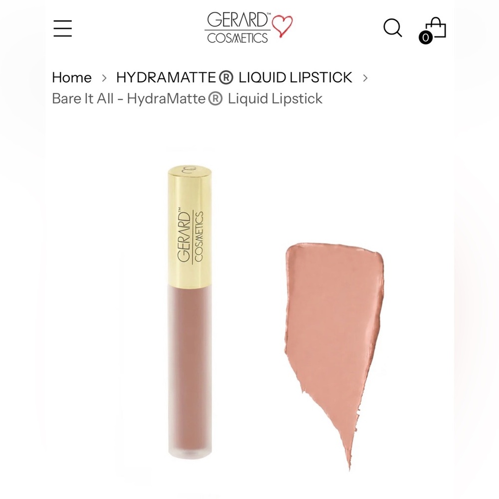 $20 or 2/$25 GERARD COSMETICS HYDRAMATTE LIQUID LIPSTICK “BARE IT ALL” BRAND NEW